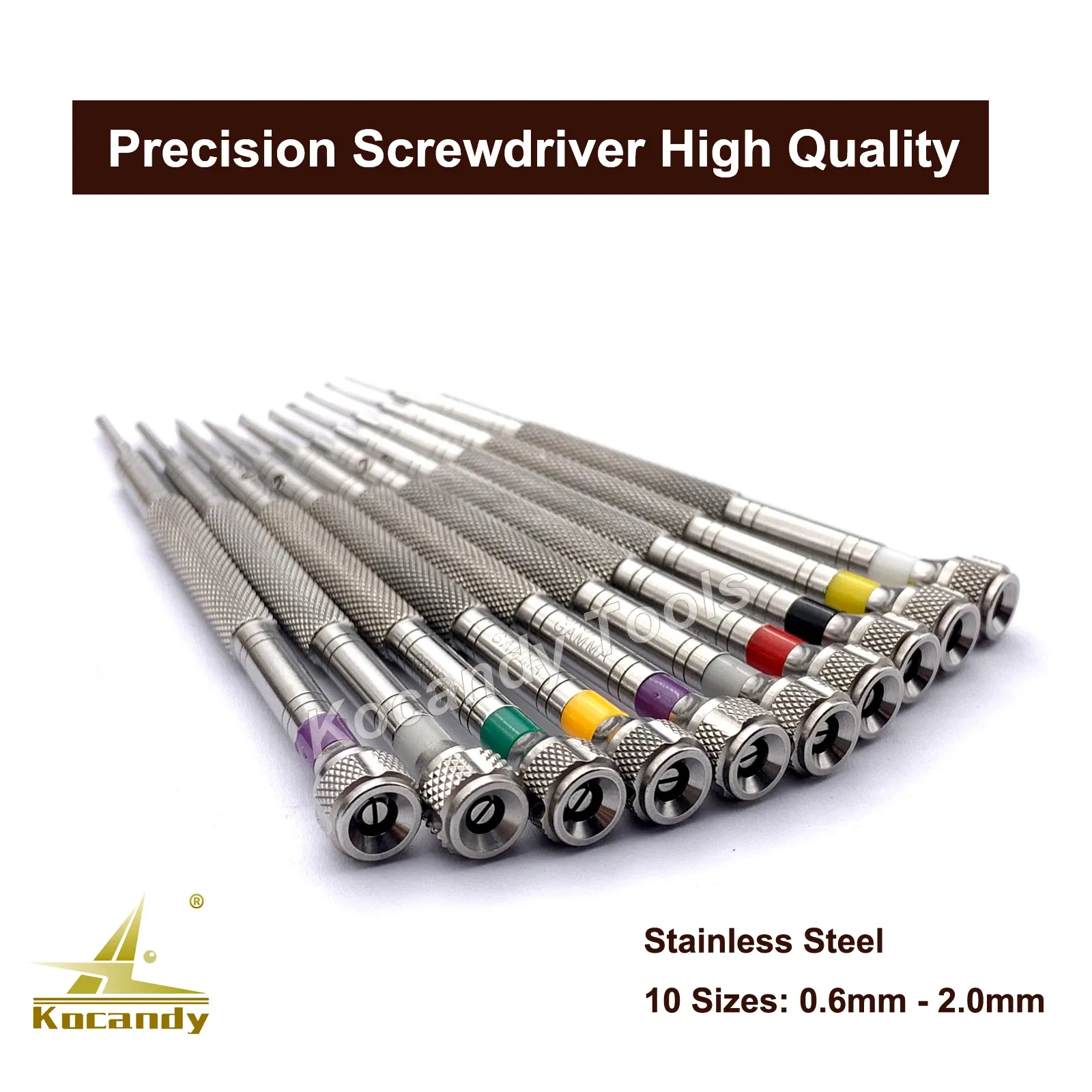Screwdriver set bundled showing parallel steel shafts