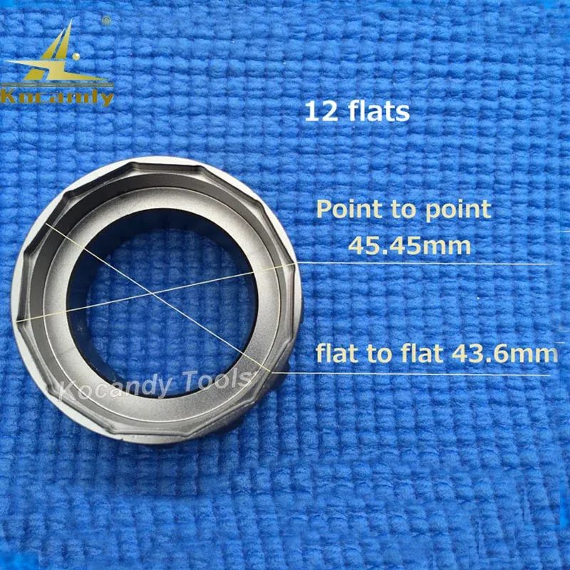 Case opener die annotated 12 flats and 45.45 mm point to point