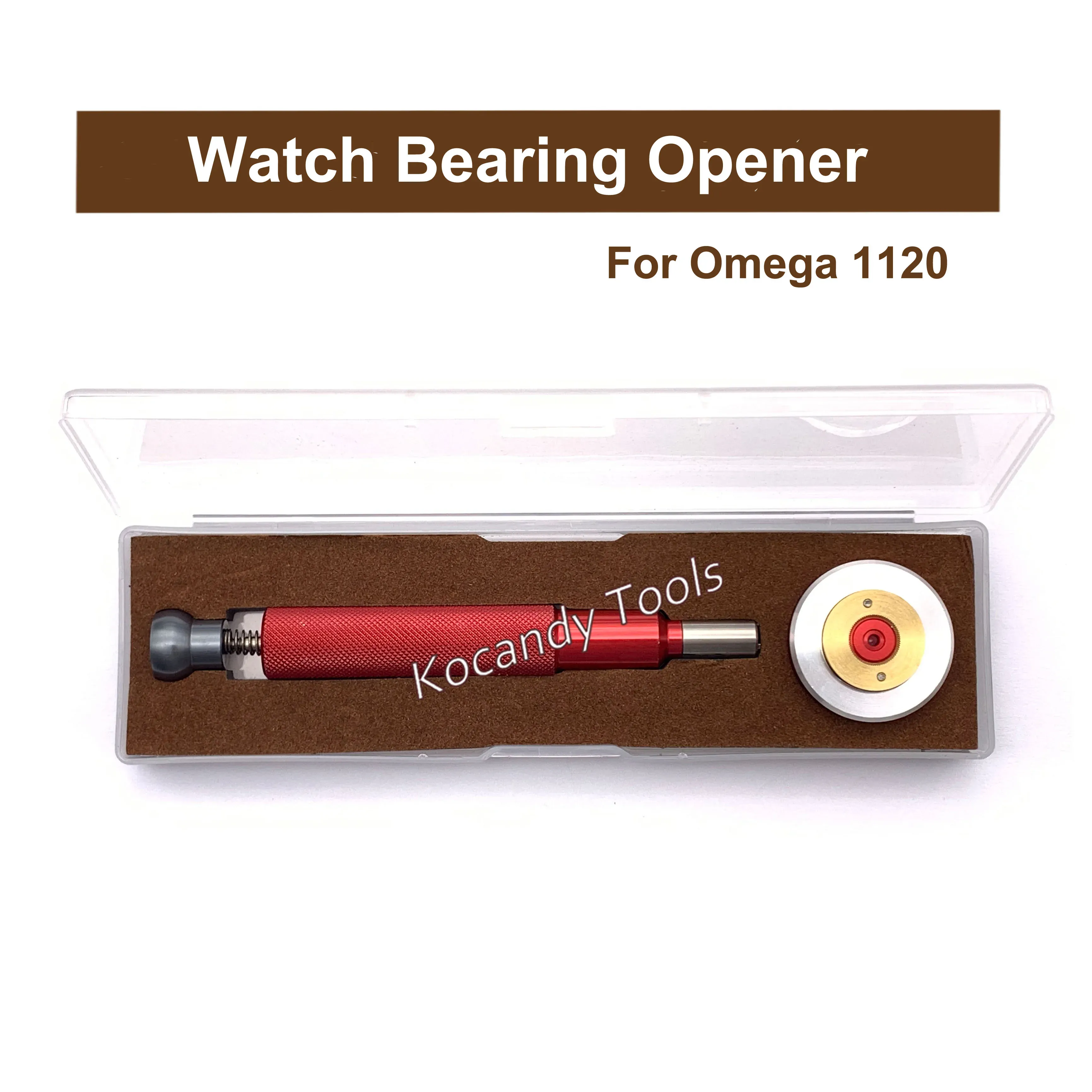 Red opener and round die in a black presentation case