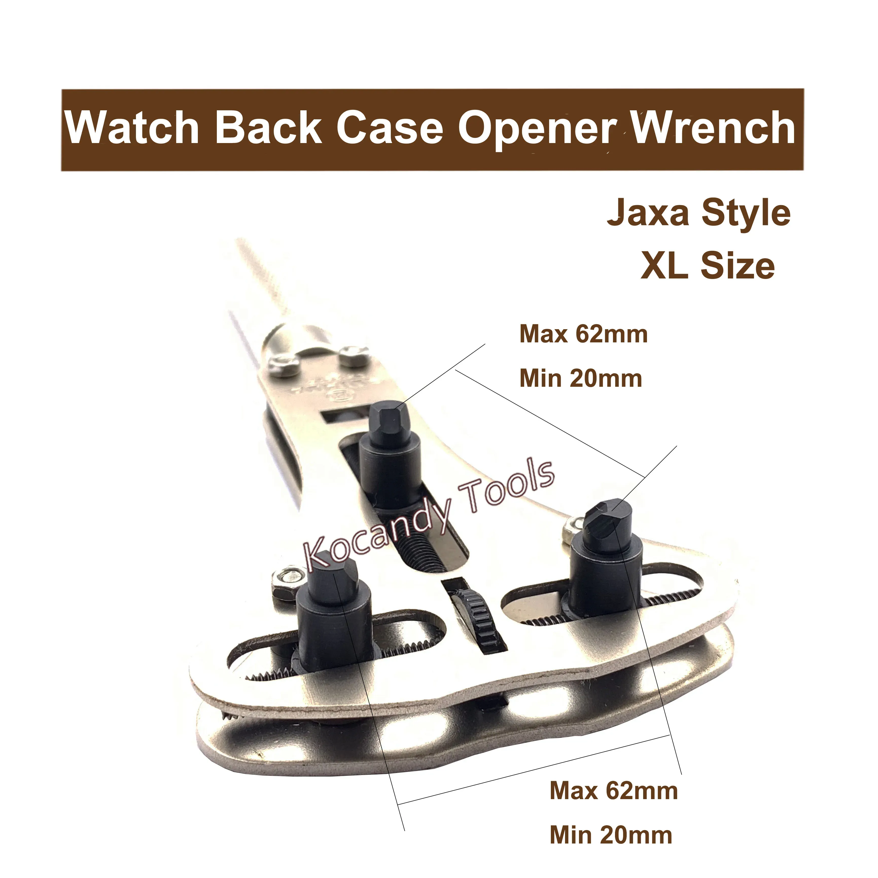 XL Jaxa wrench with spare claw tips, max 66mm min 30mm