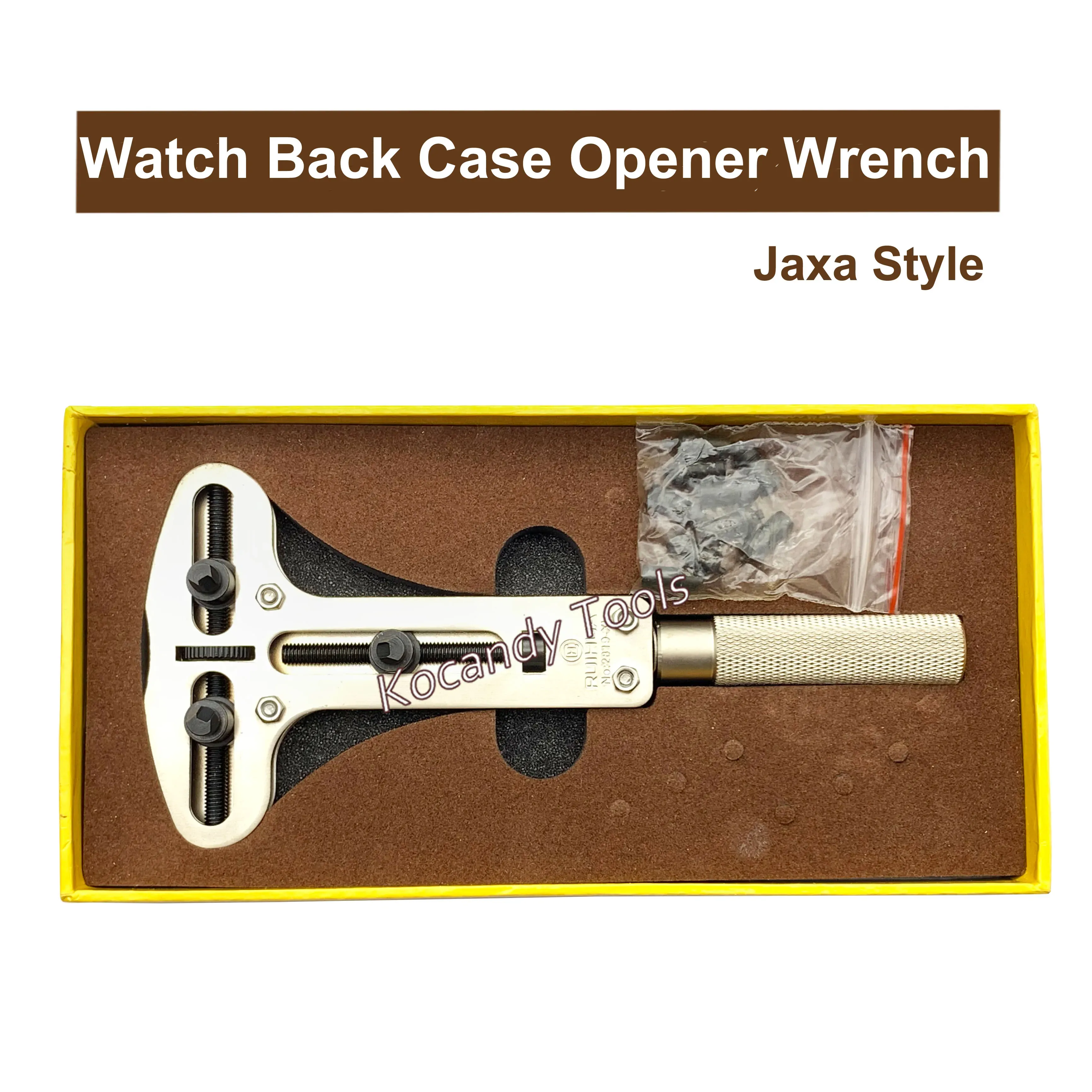 Jaxa wrench packed in a wooden storage box