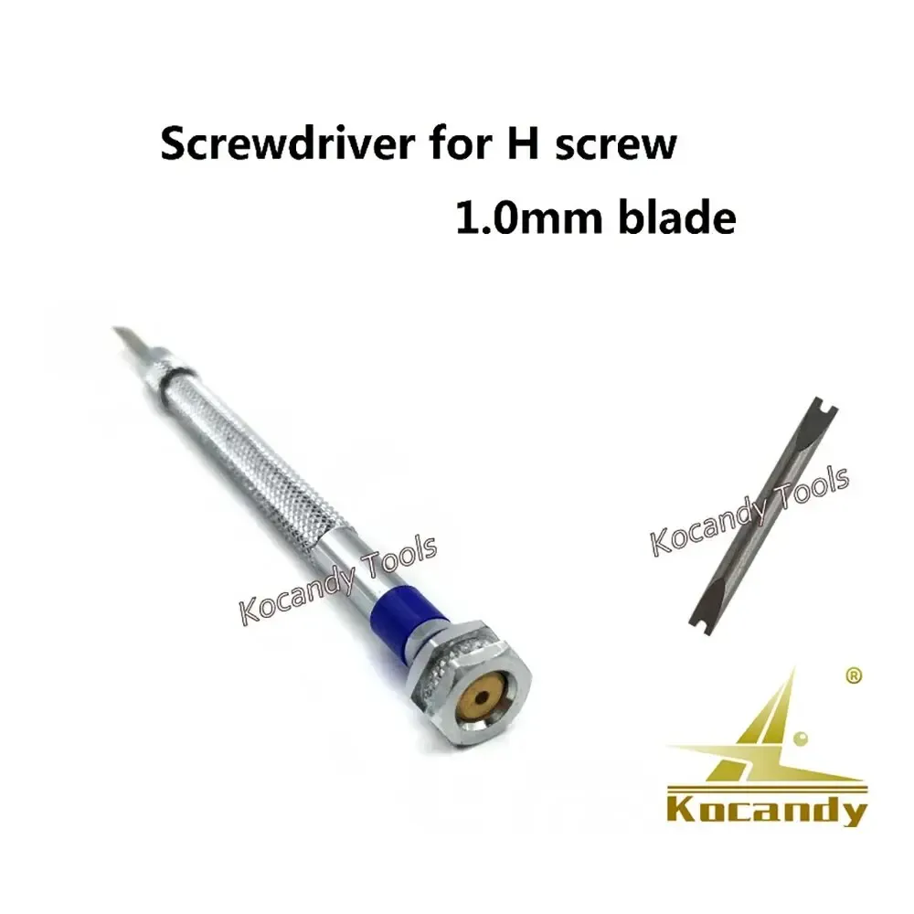 Double-ended H screw screwdriver with 1.0 mm blade shown