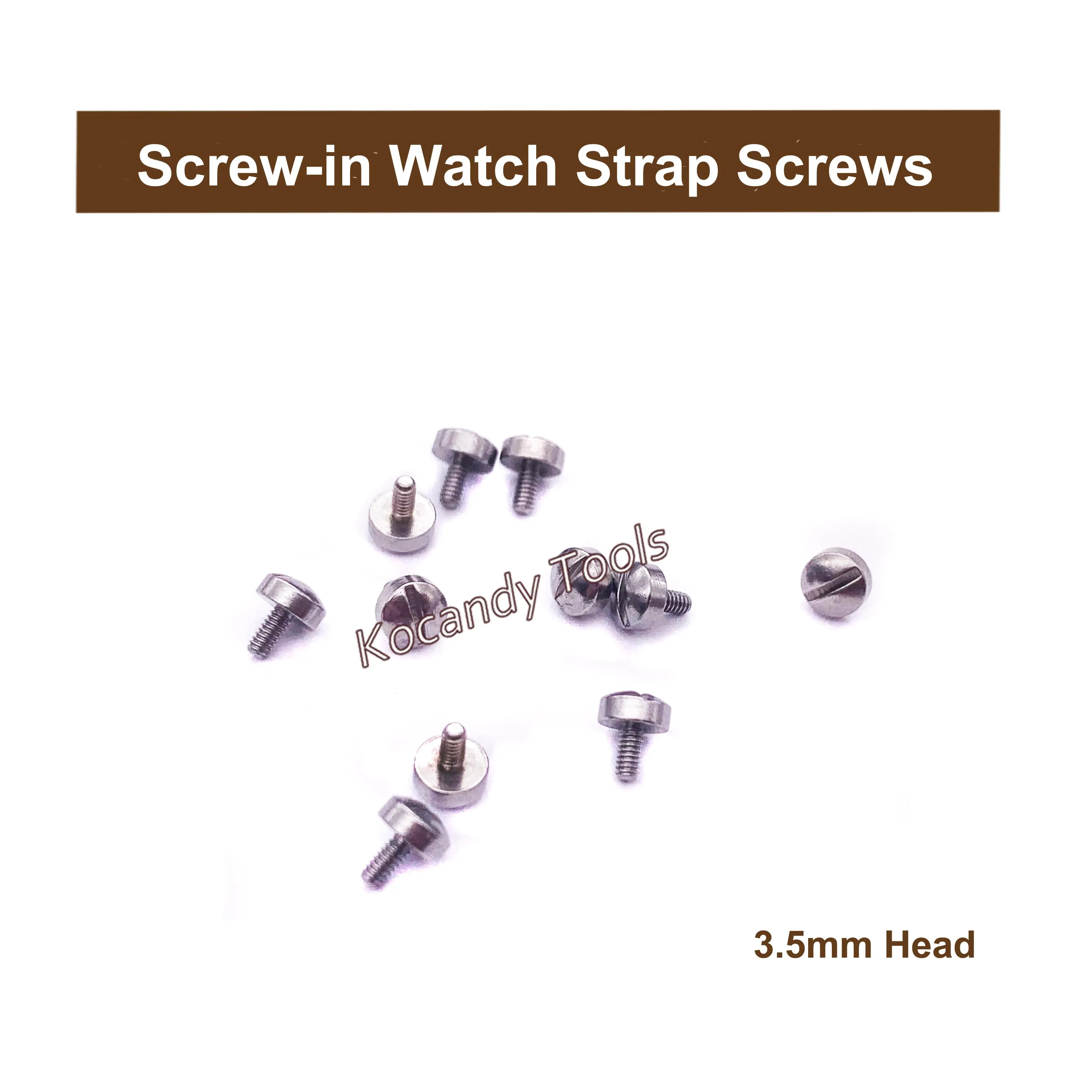 Small watch lug screws with a 3.5mm head measurement noted