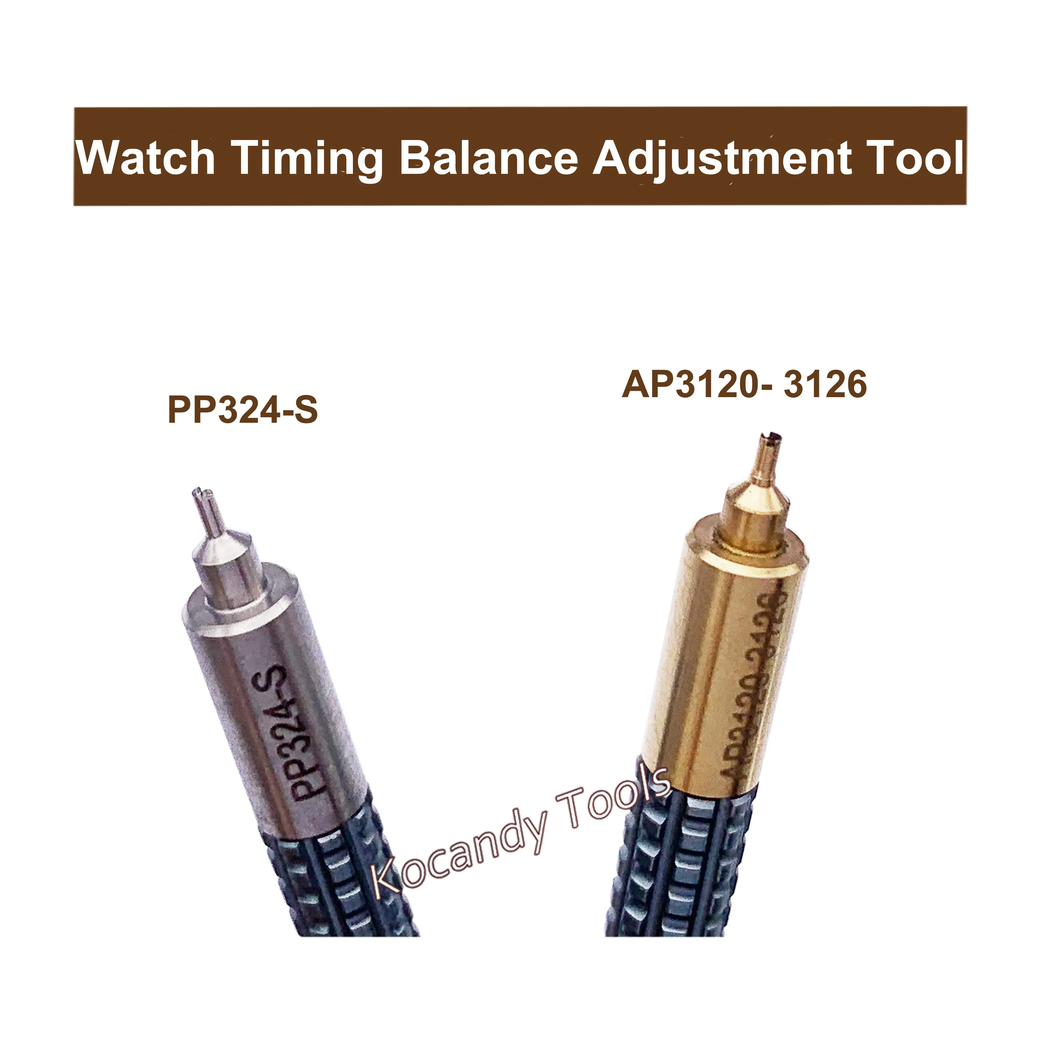 Close-up of timing adjustment tool tip with a fine point