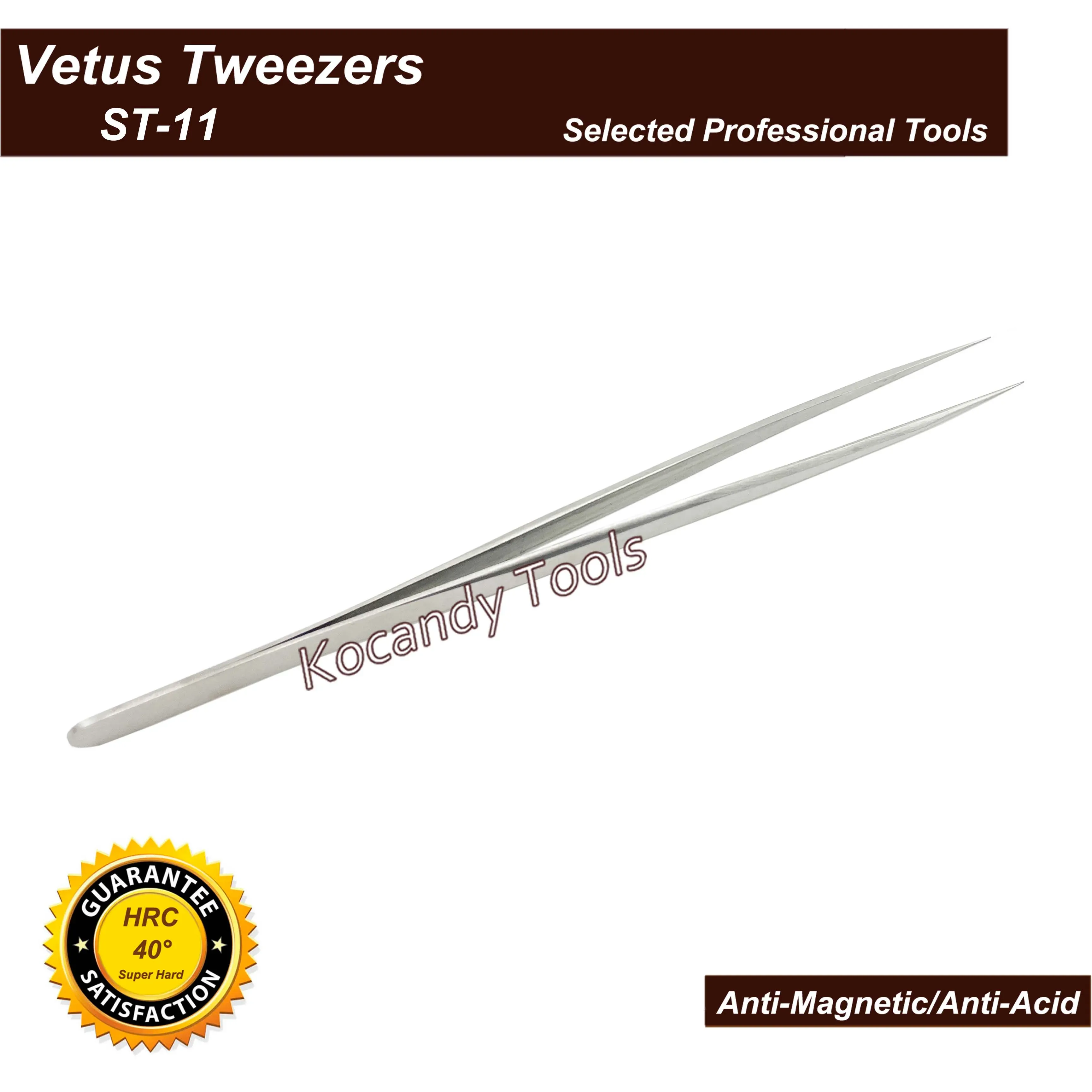 Pair of ST-11 tweezers shown side by side with model label