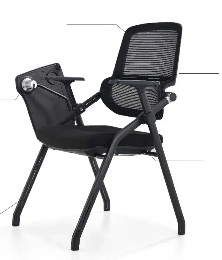 LR-D563 folding training chair with writing tablet for classrooms and training rooms
