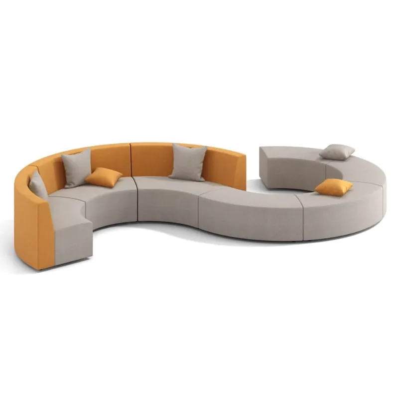 S2140 modular curved lounge sofa for collaborative commercial spaces