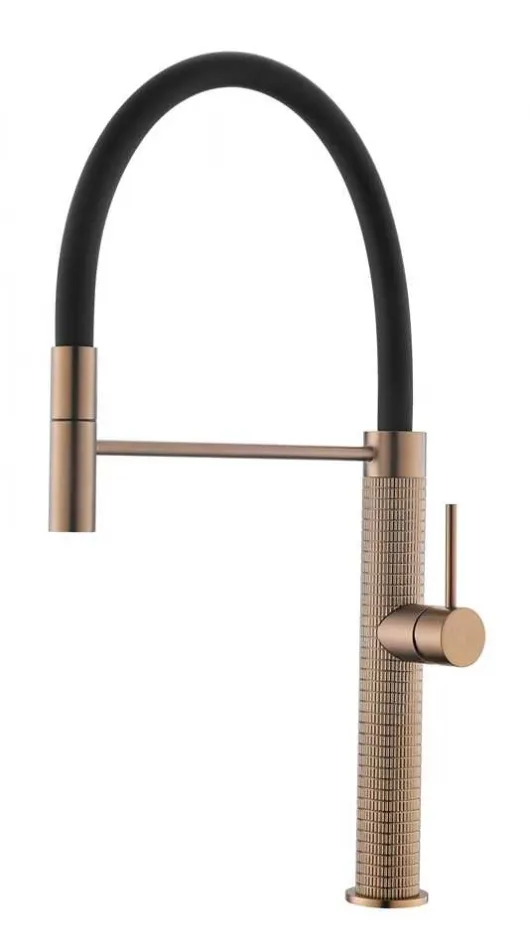 pull down kitchen faucet rose gold