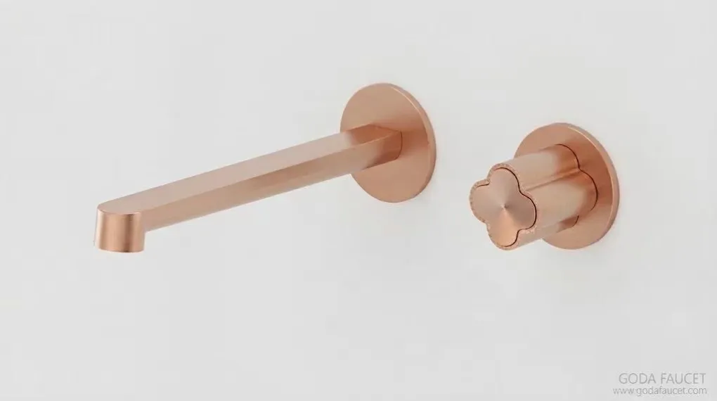 41022-brushed-rose-gold-hidden-wall-mounted-basin-faucet