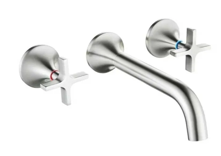 classic wall faucet brushed nickel