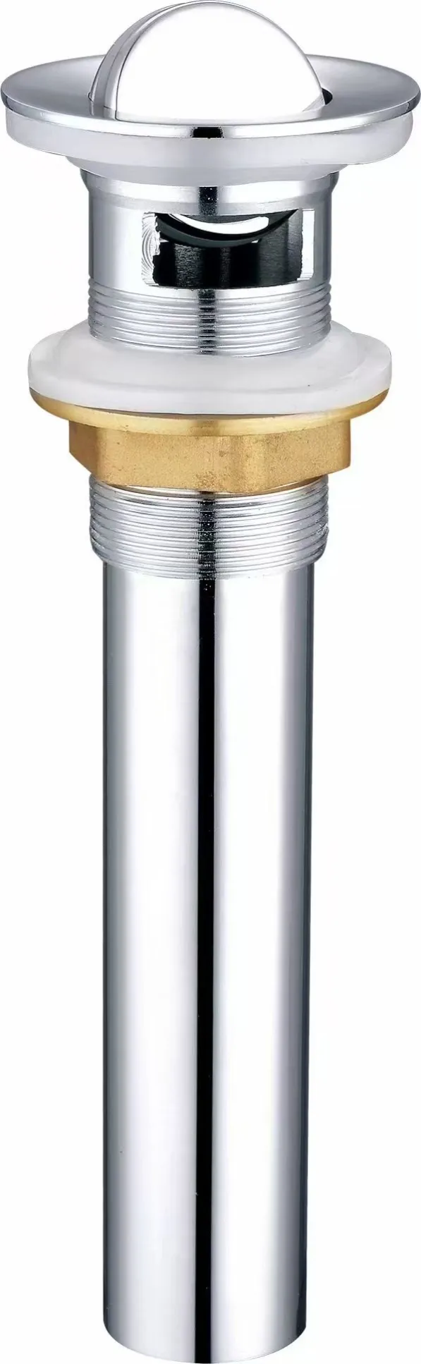 Chrome long-tail flip-top basin waste