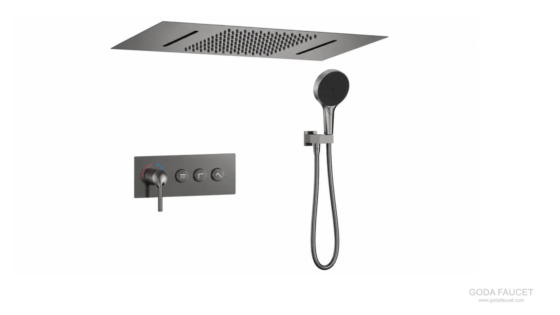 GD-11035 Gun Gray finish visualization with manual mixer and three push-button selectors