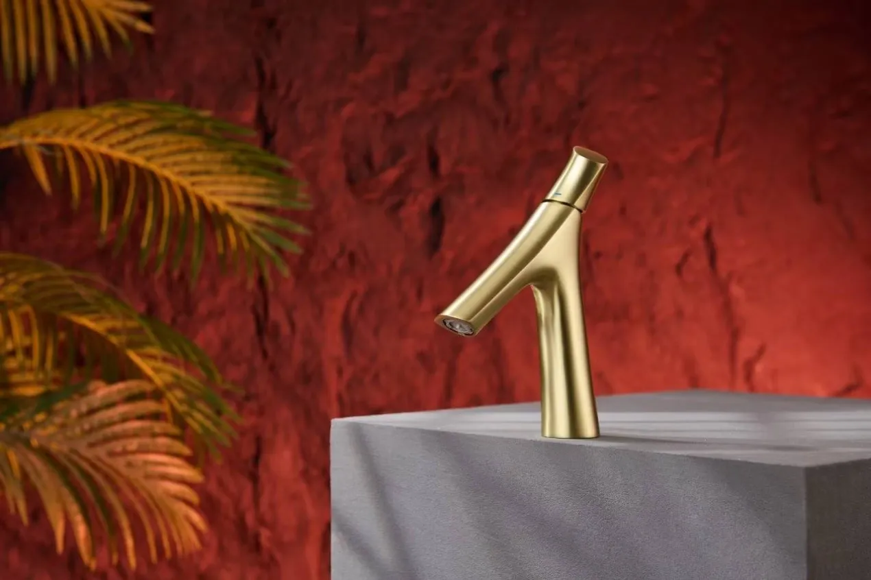pull out basin faucet gold hero