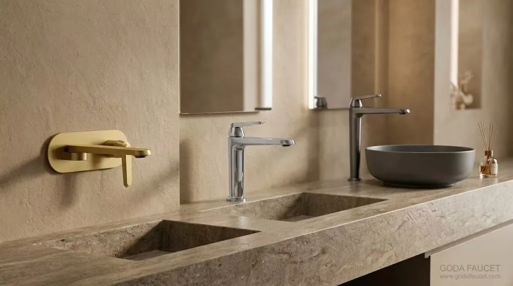 faucet - goda - multiple surface treatment Series - bathroom exhibition hall