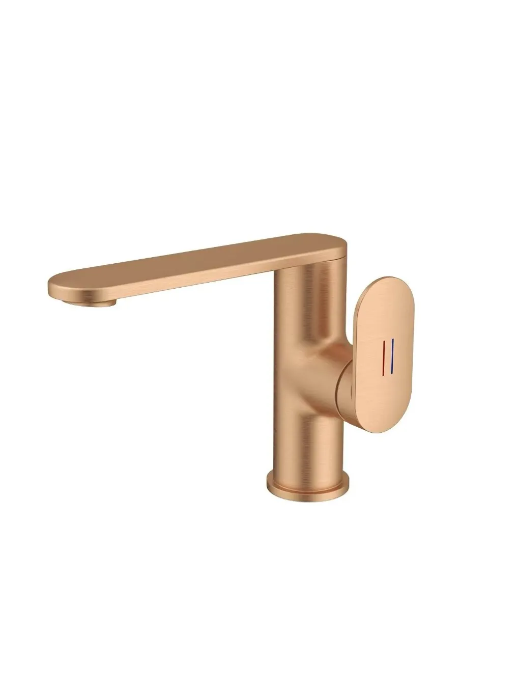 Brushed rose gold modern vanity faucet