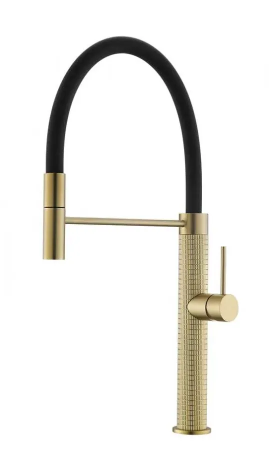 pull down kitchen faucet brushed gold