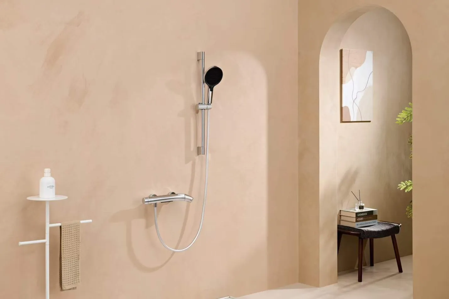 chrome hand shower bathroom lifestyle