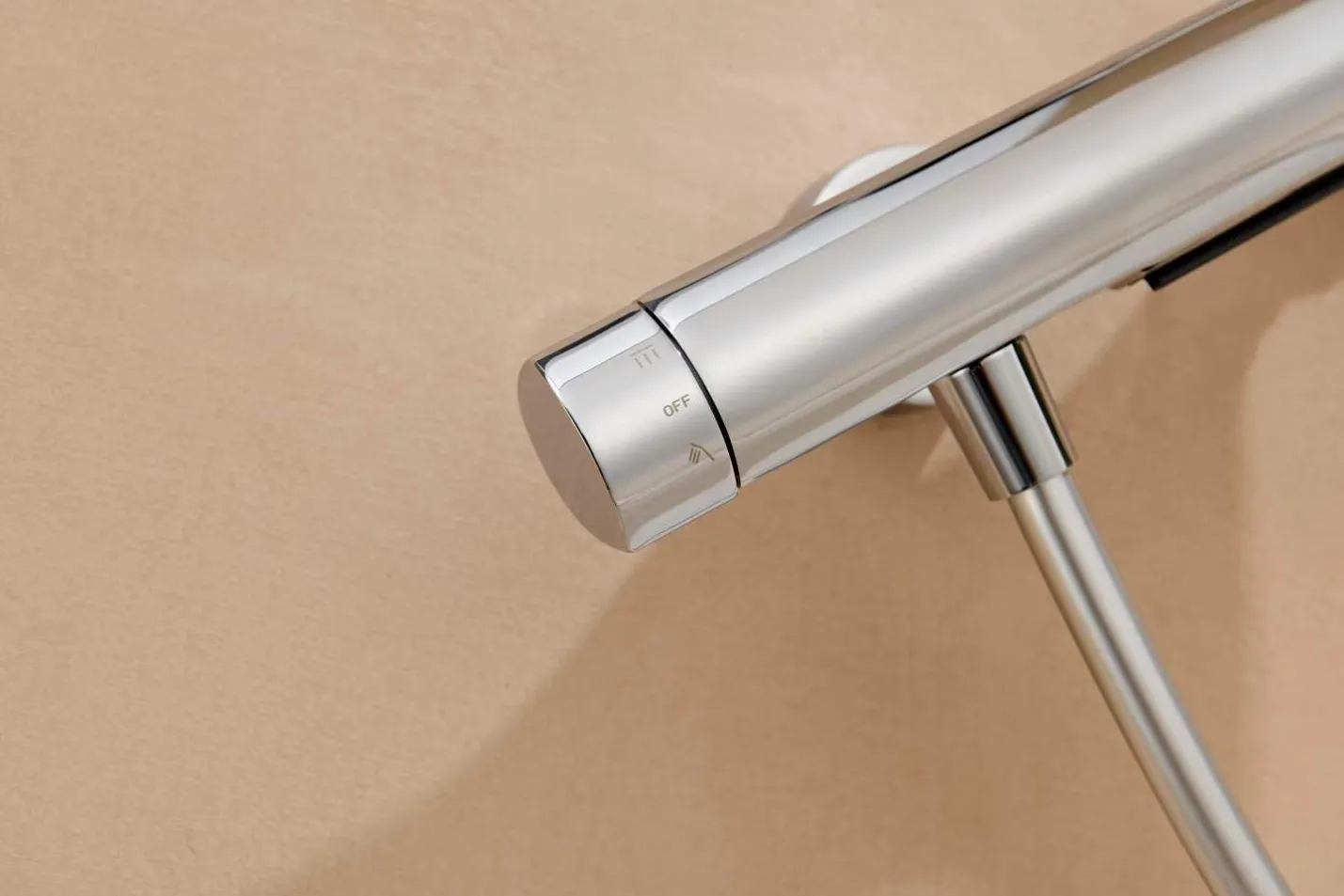 chrome handheld sprayer nozzle closeup