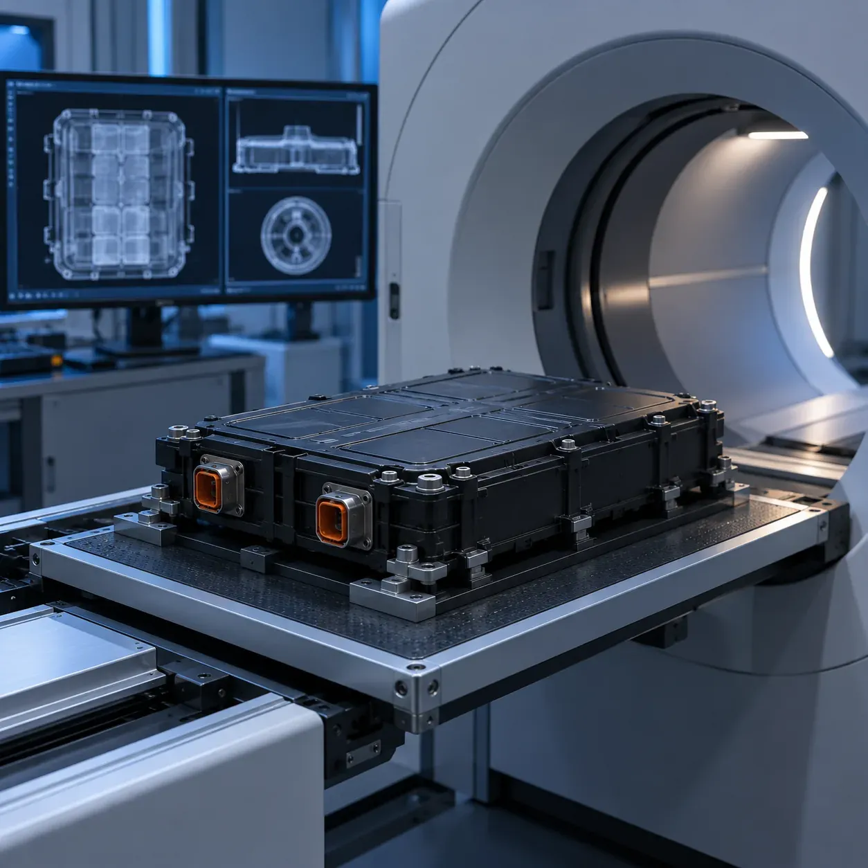 Non-destructive inspection of an EV power module for potting evaluation