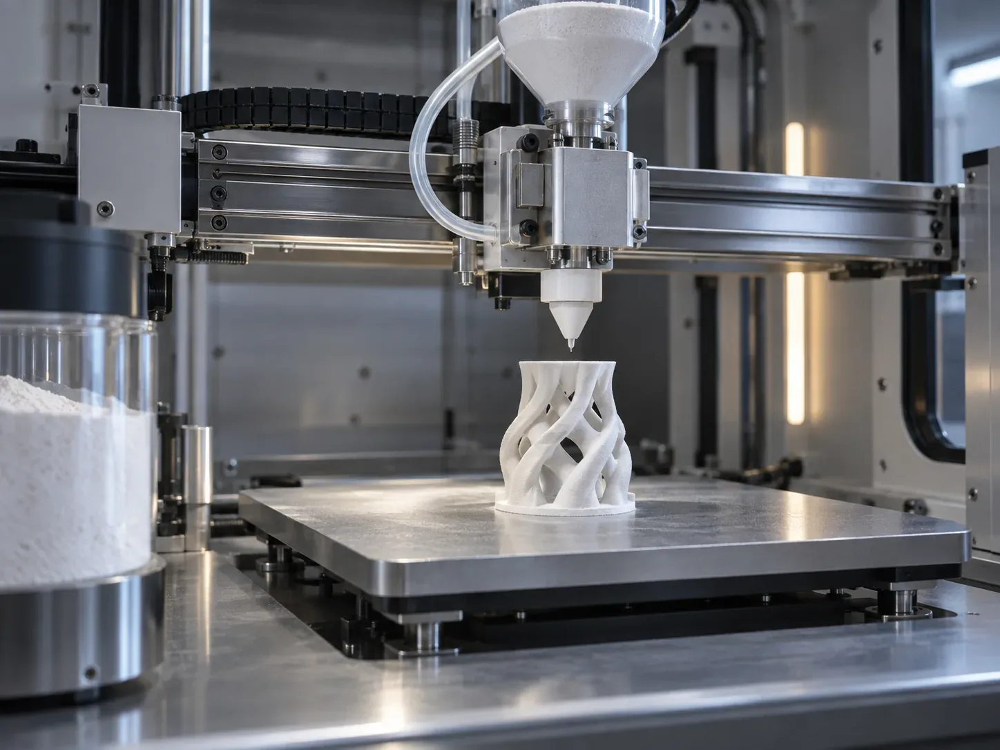 Ceramic additive manufacturing trial using a fused quartz feedstock formulation