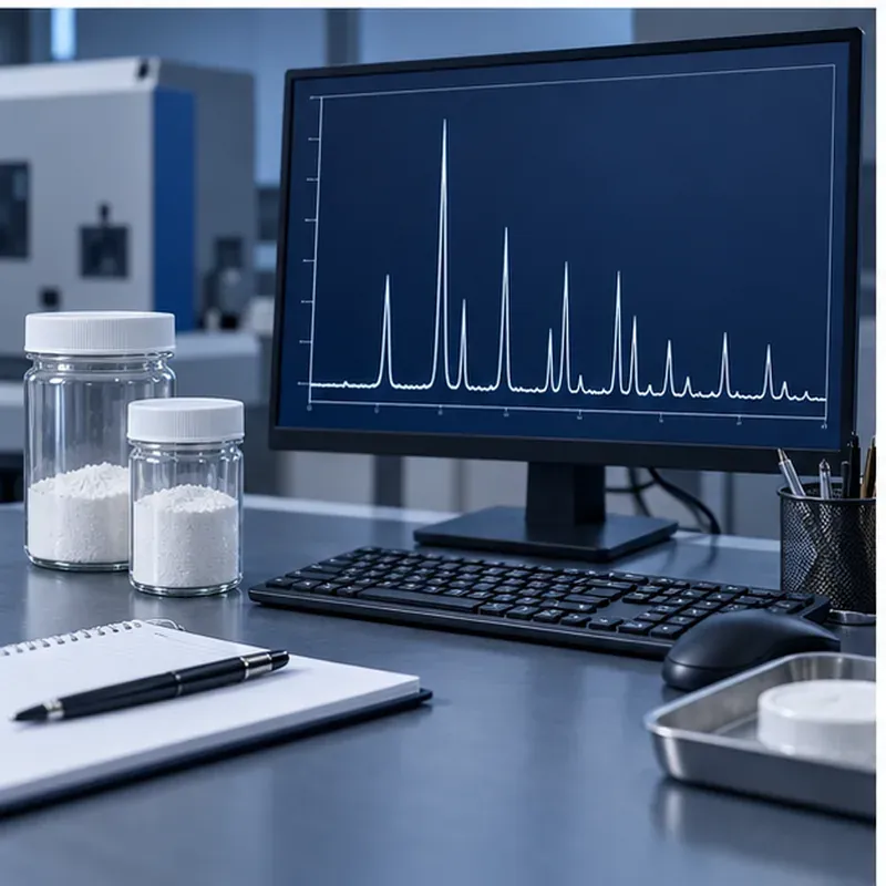 XRD diffractometer testing cristobalite powder for phase verification
