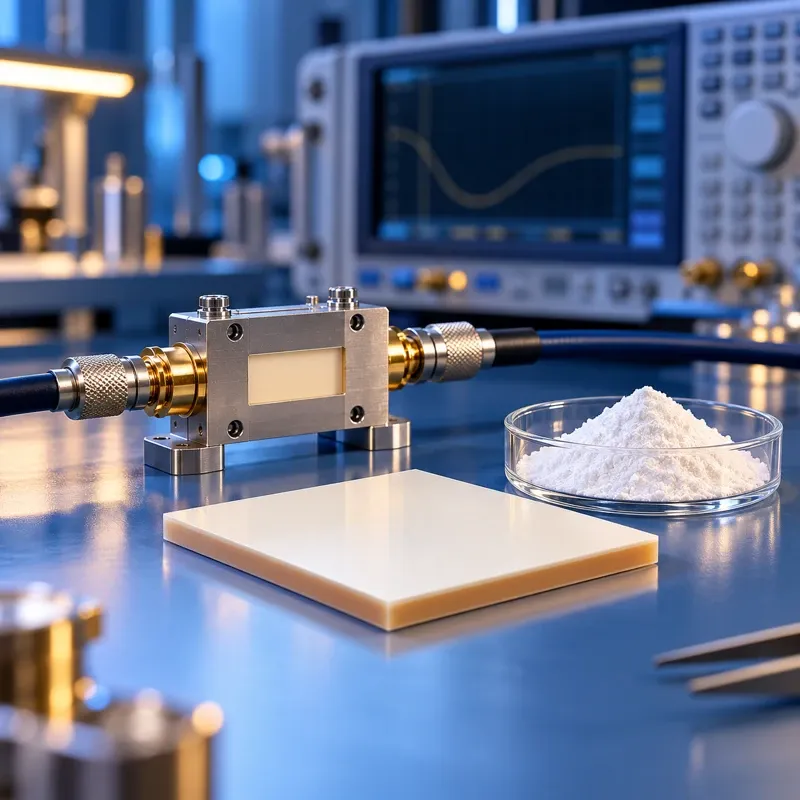 Illustrative application scene for Fused Silica–Epoxy at 9.5 GHz: How to Compare Dielectric-Loss Claims