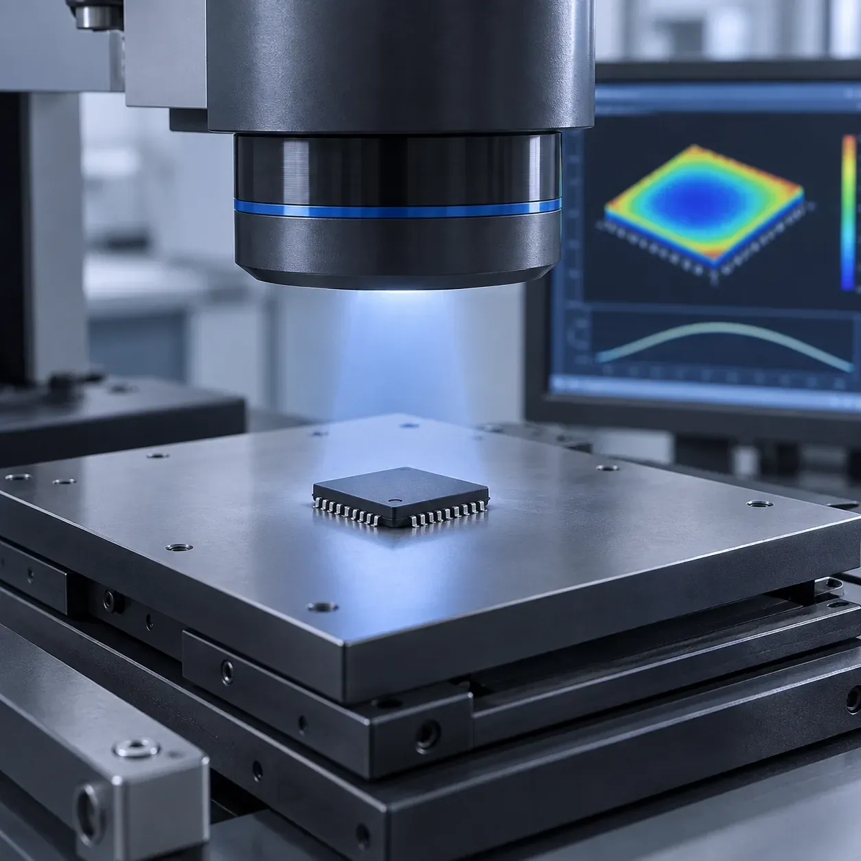 Optical warpage metrology for a semiconductor package