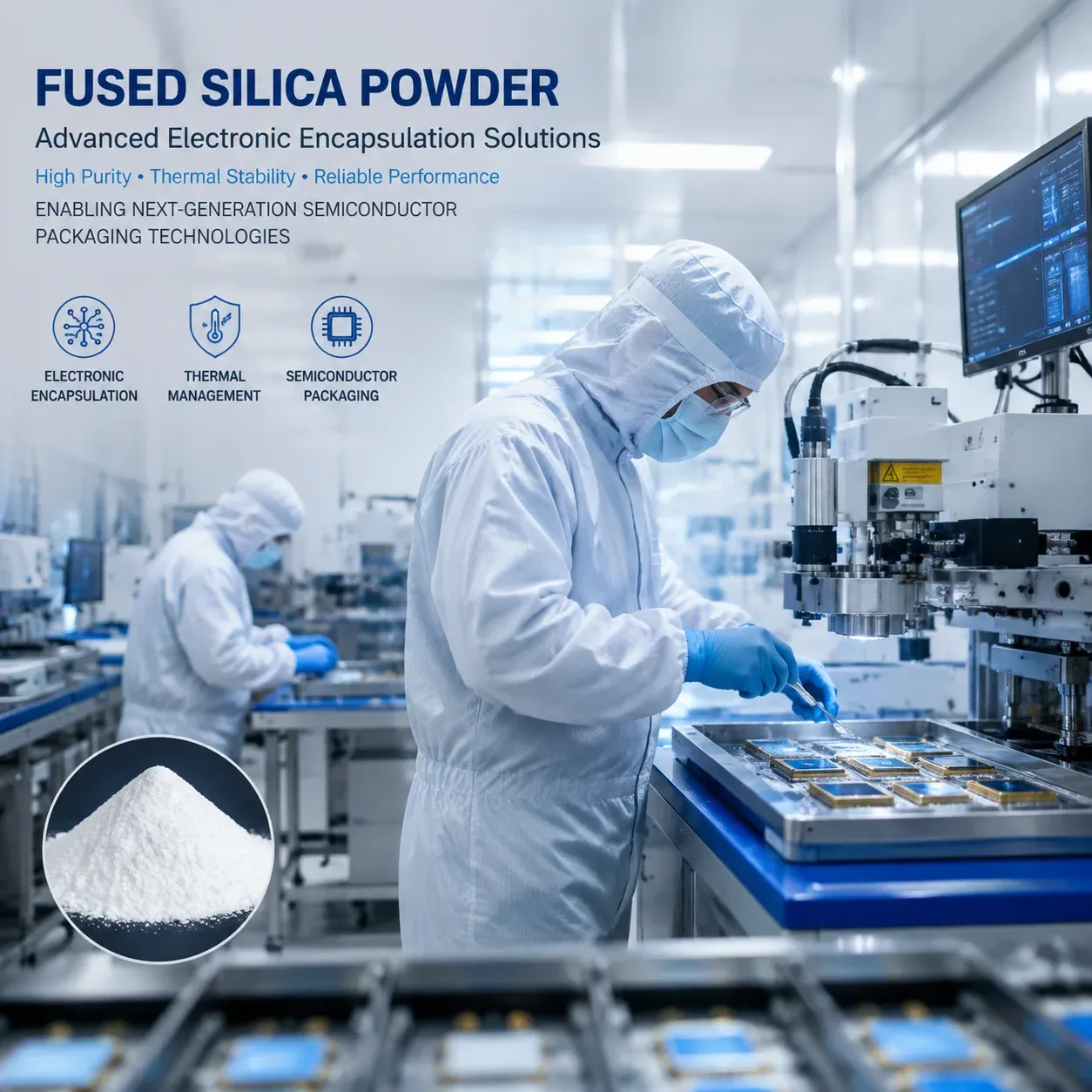 Crystalline silica powder electronic packaging application reference