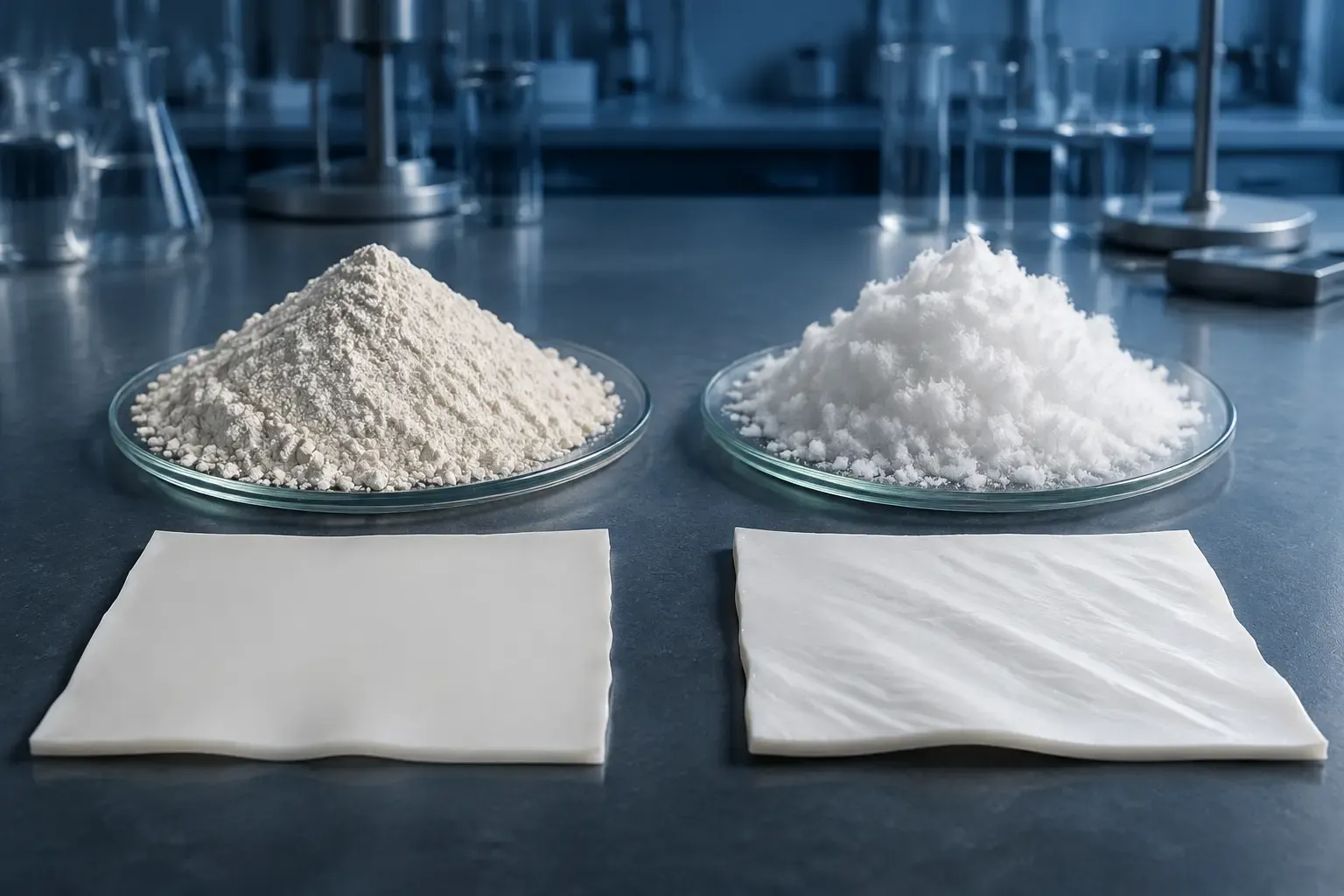 Conceptual comparison of calcined cristobalite mineral filler and precipitated silica for silicone rubber