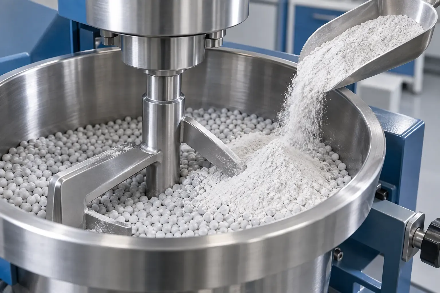 Dry blending quartz filler into a PVC cable compound