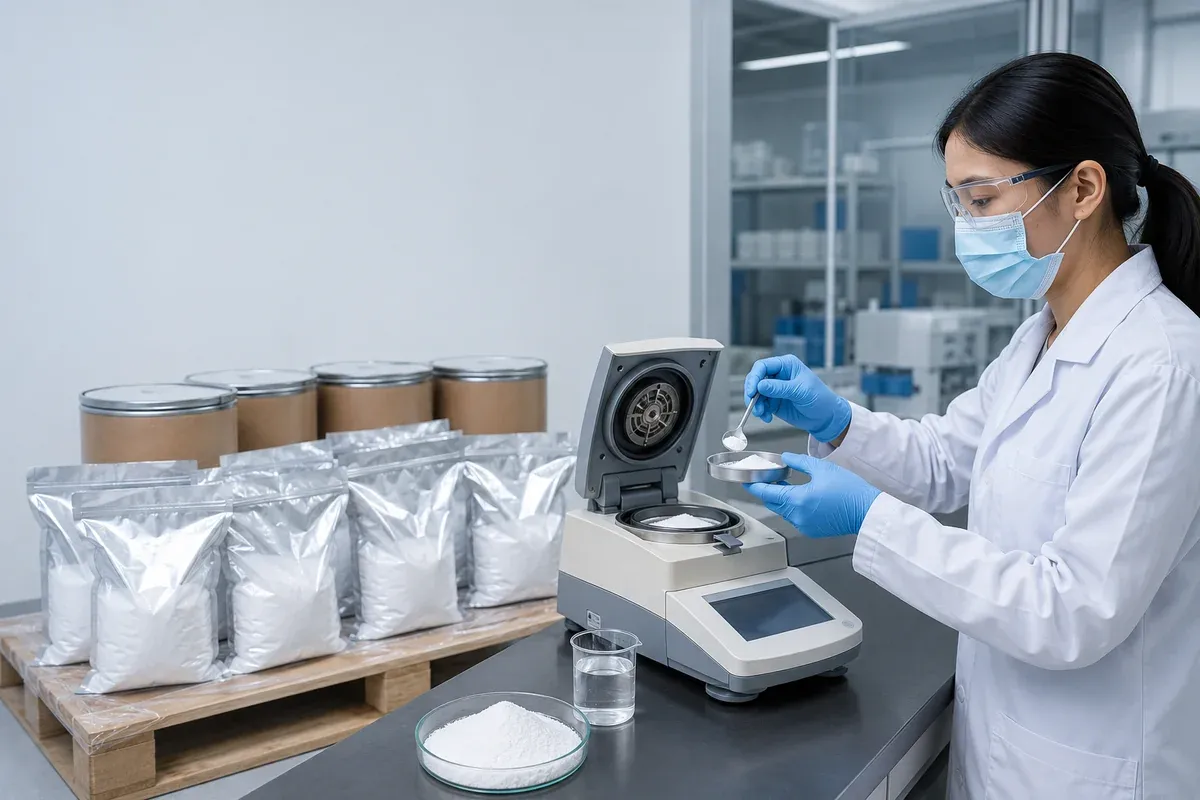 Quality and moisture control for silane-treated silica powder packing