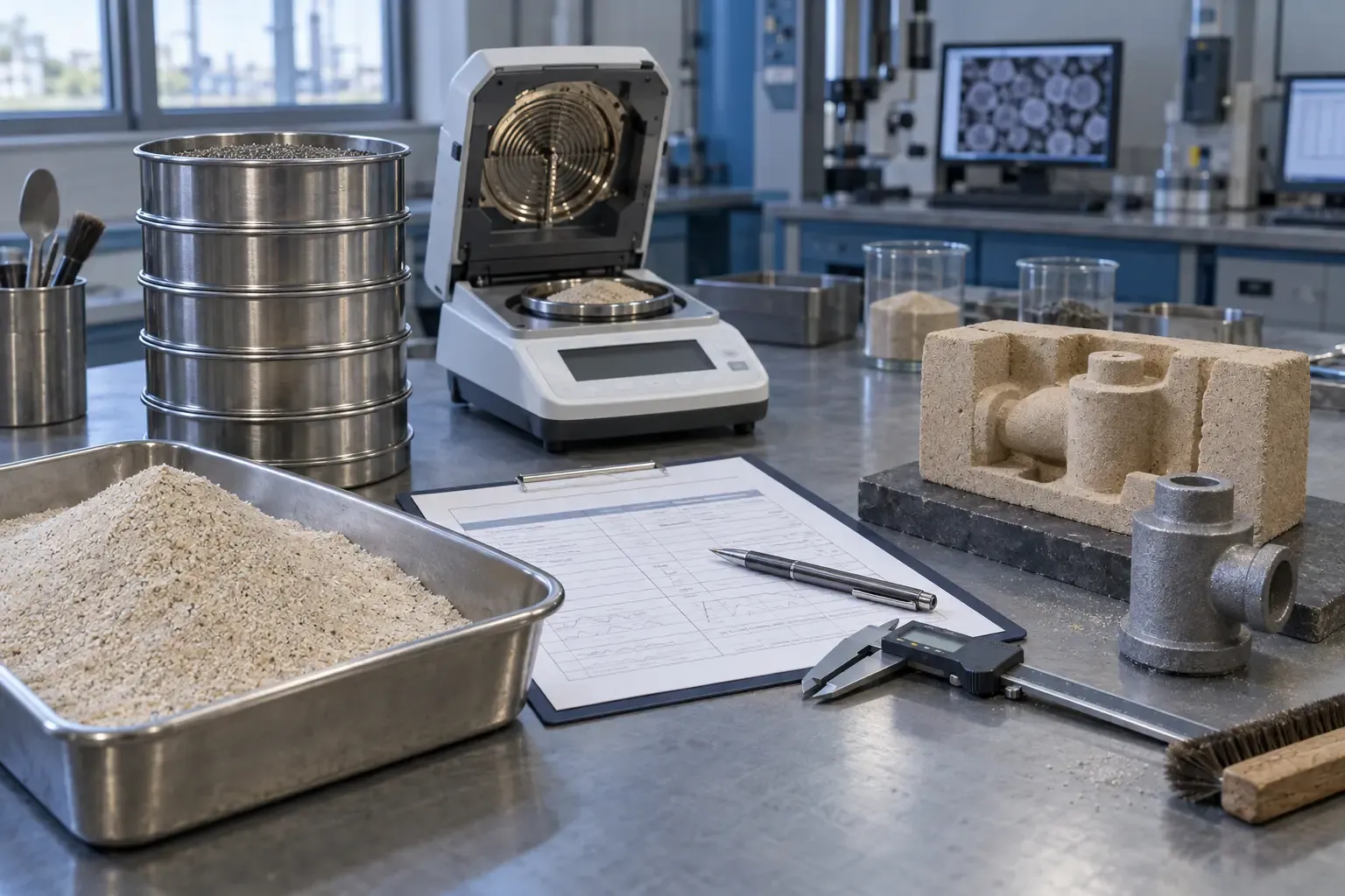 Natural quartz sand quality record and foundry casting inspection sheet