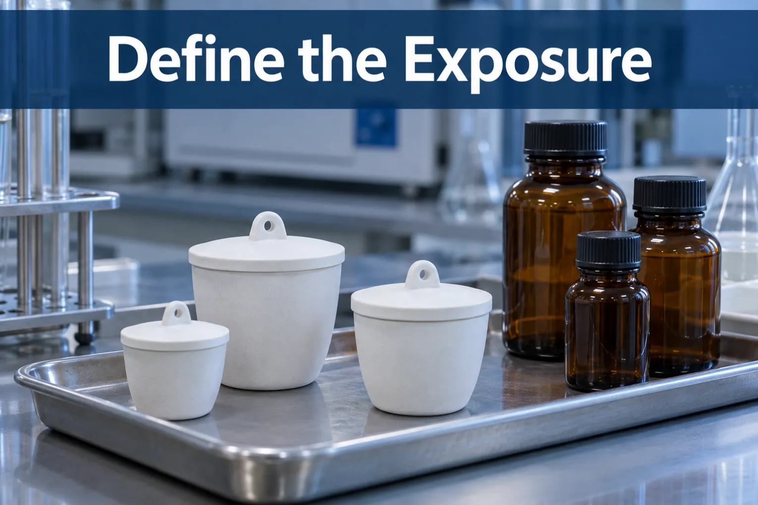 Define the Exposure Covered refractory crucibles and unbranded reagent containers