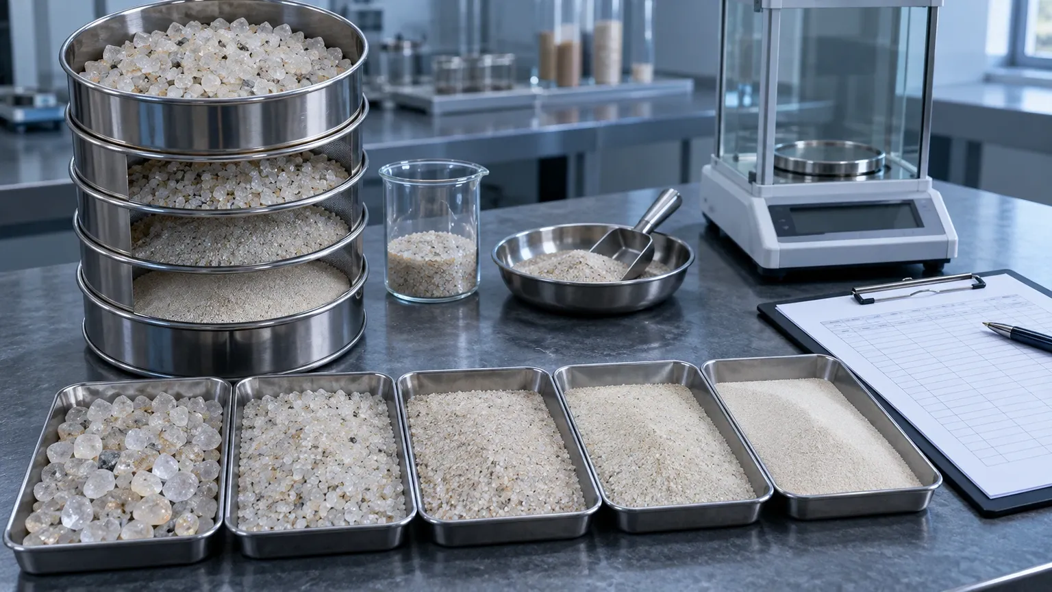 Sieve grading review of quartz sand for terrazzo aggregate