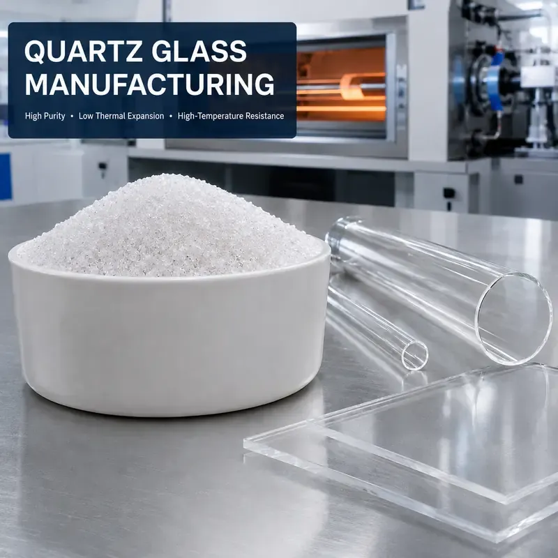 High-purity quartz sand for quartz glass tube and plate manufacturing