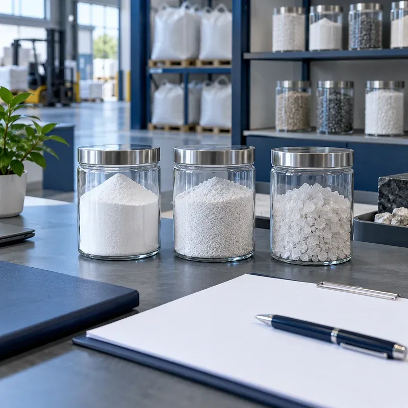 Distributor first-stock planning with silica samples and a blank customer-use worksheet