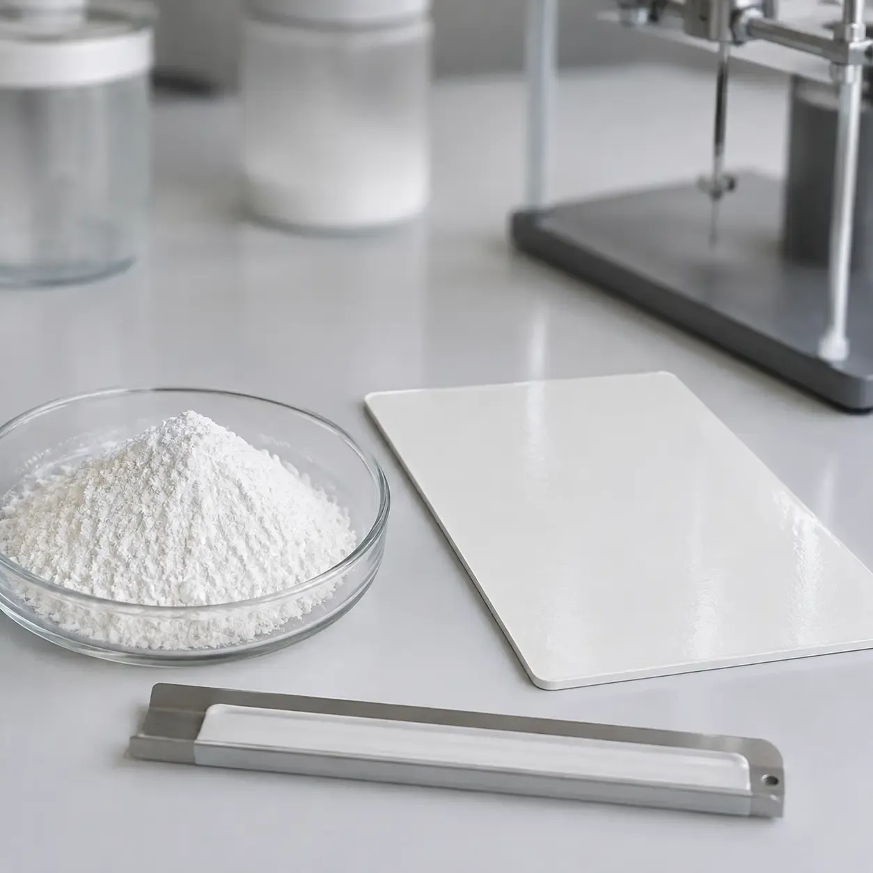 Crystalline silica powder quality control for paint and coatings grade