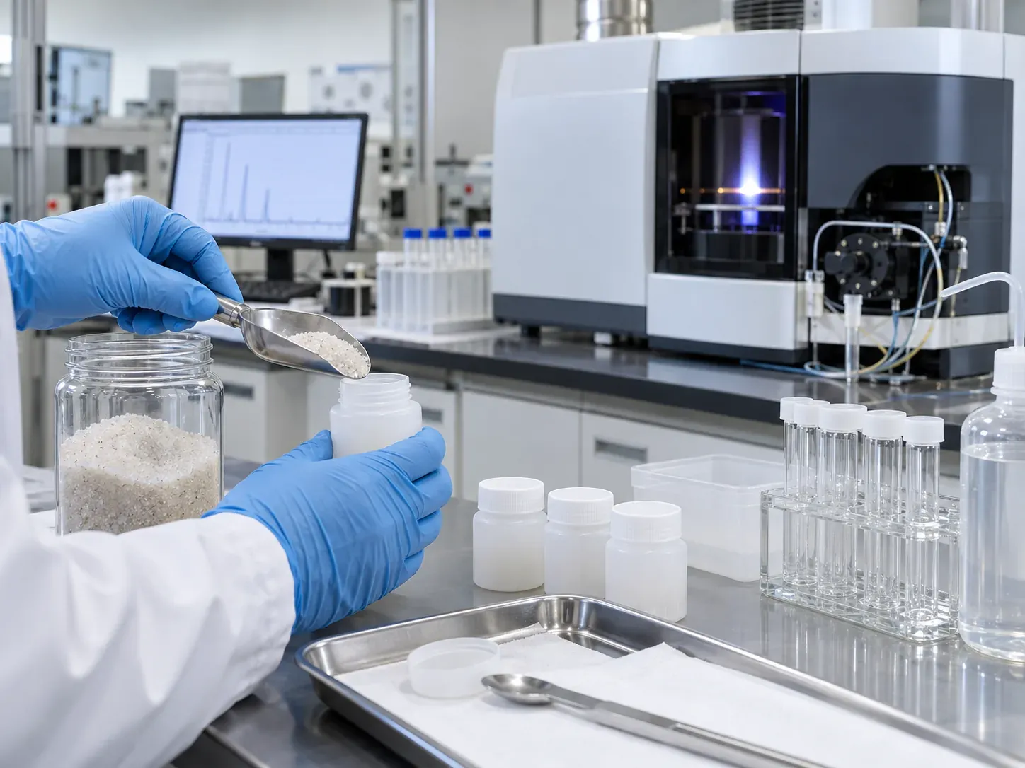 Laboratory preparation of low-iron quartz sand for trace chemistry review