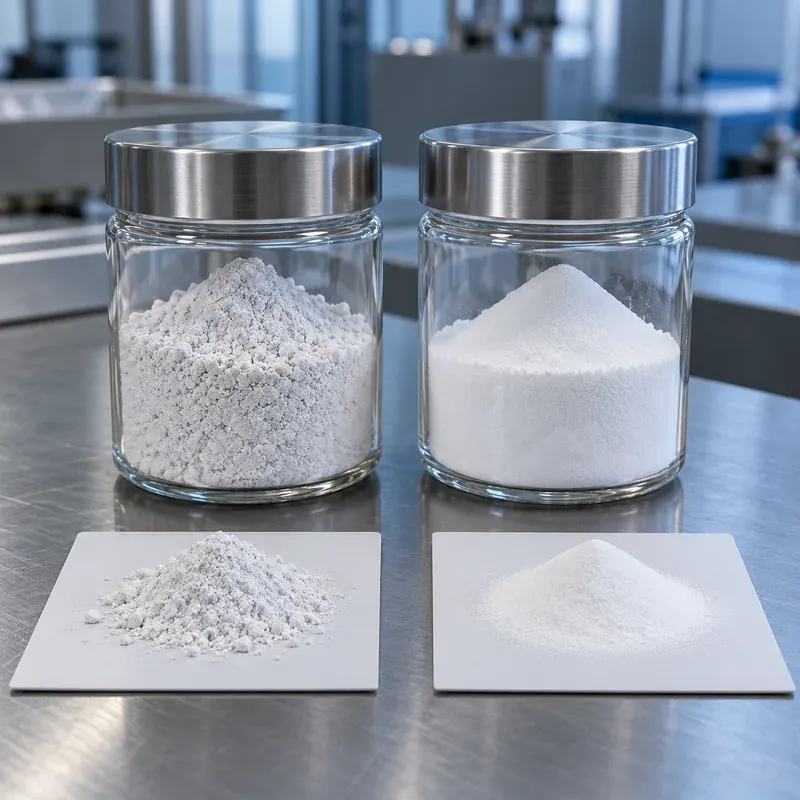 Separate closed sample jars for crystalline quartz and fused silica inquiries