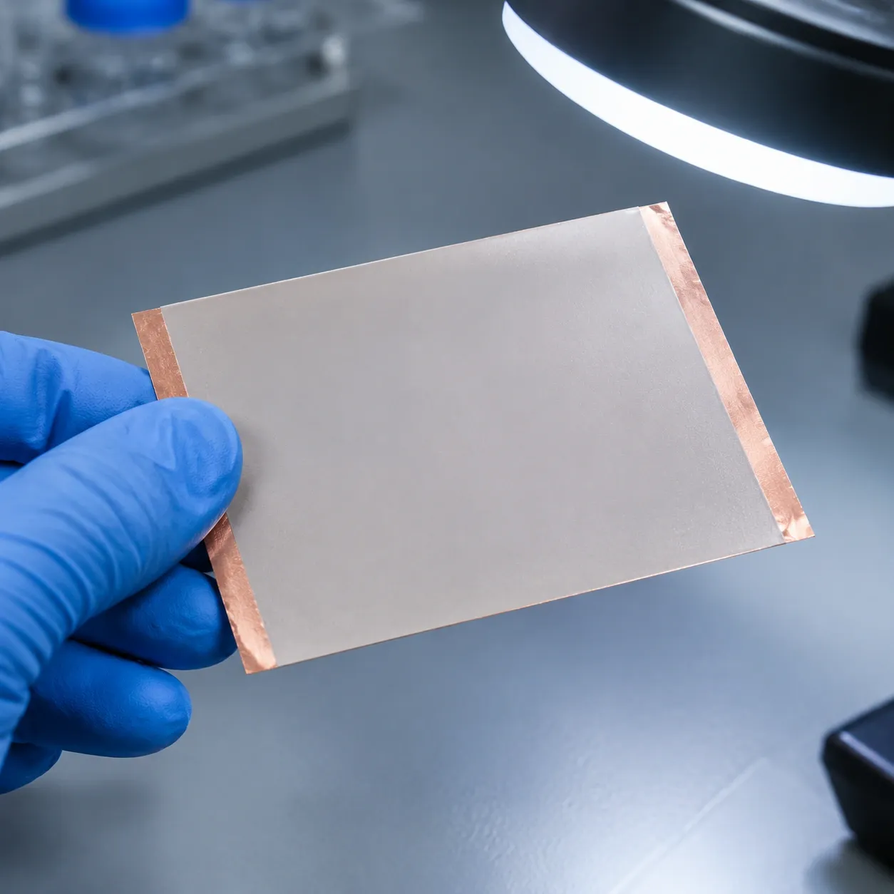 Dry waterborne electrode coating on copper foil