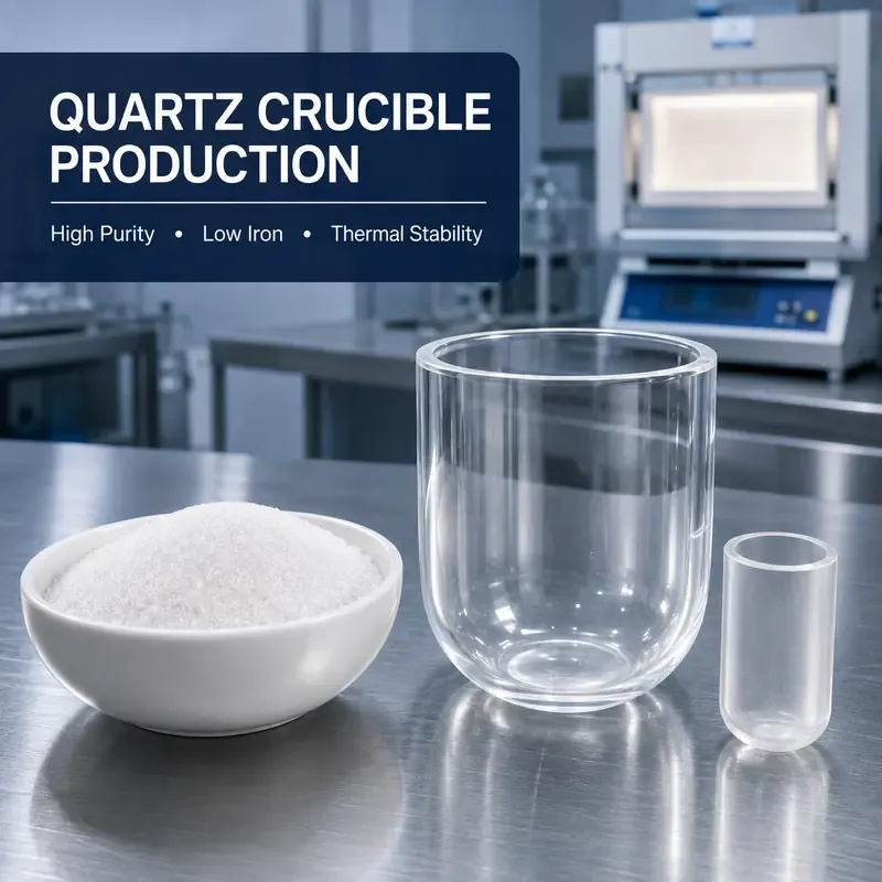 High-purity low-iron quartz sand for quartz crucible production
