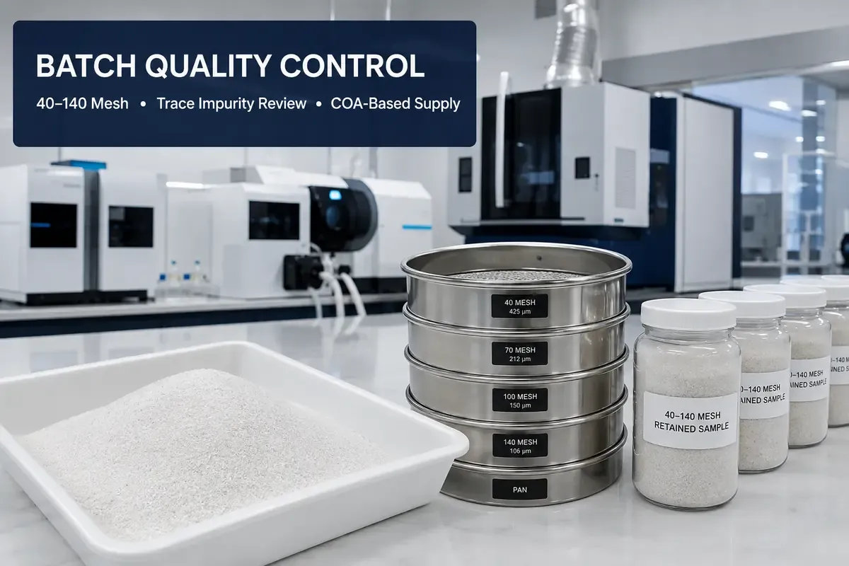 Ultra-low-alkali quartz sand for electronic quartz material processing