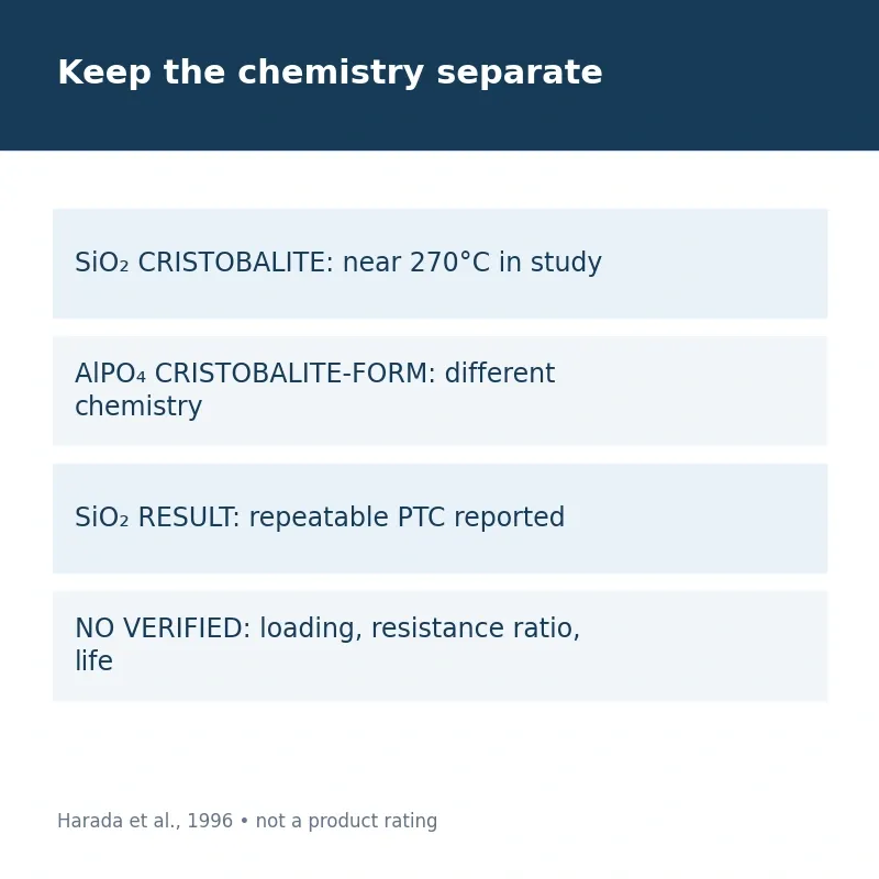 Keep the chemistry separate; Harada et al., 1996 • not a product rating