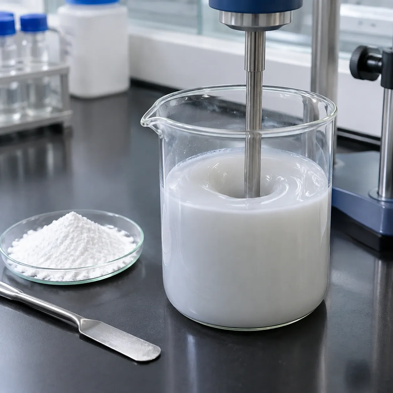 Waterborne silica electrode slurry mixing trial
