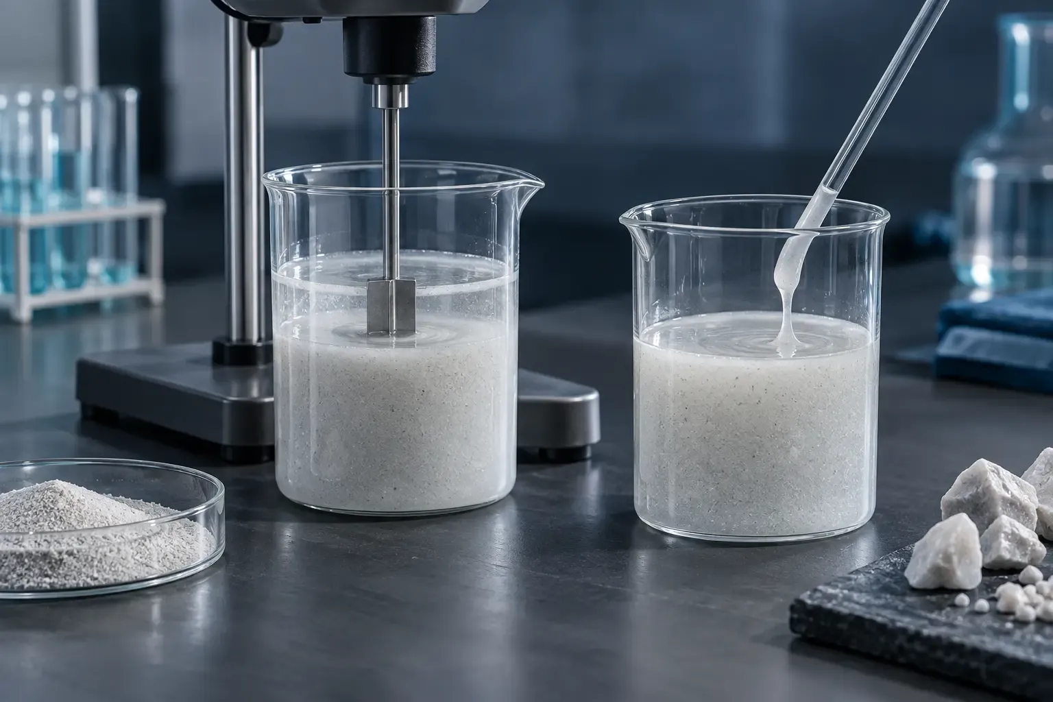 Viscosity comparison for epoxy flooring filler screening
