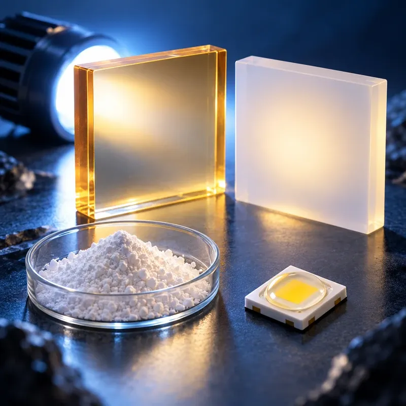 Illustrative application scene for Cristobalite in Optical Epoxy: Test Aged Transmission, Not Powder Whiteness
