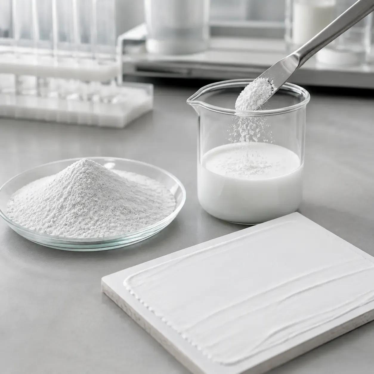 Crystalline silica powder paint and coatings application reference