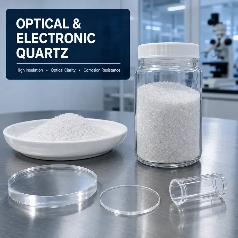 High-purity quartz sand for optical and electronic quartz components