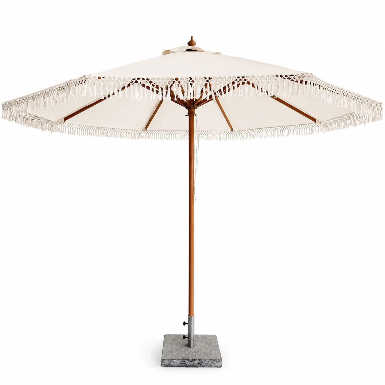 boho-fringe-center-pole-umbrella-open