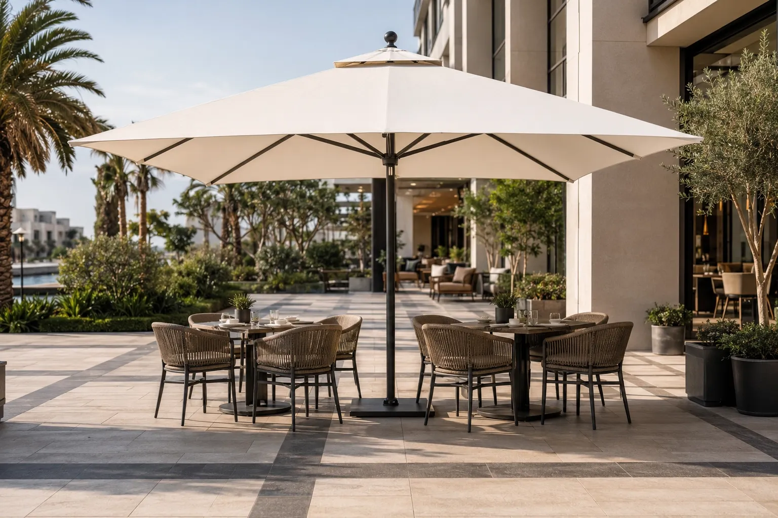 Right-sizing your commercial patio umbrella